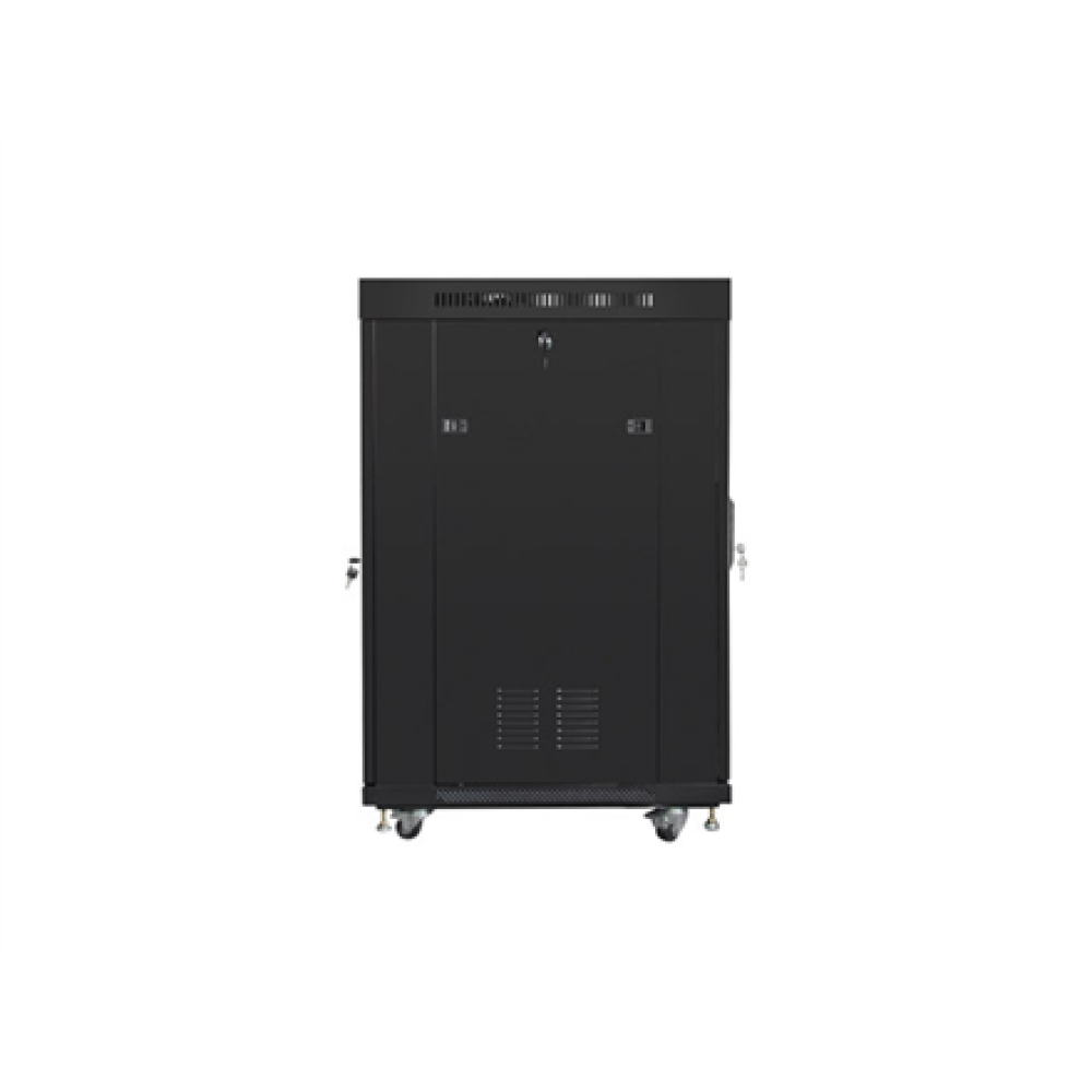 Lanberg , Rack cabinet 19 free-standing 22U/800x800 (flat pack) with glass door, LCD , FF01-8822-12BL , Black