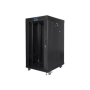 Lanberg , Rack cabinet 19 free-standing 22U/800x800 (flat pack) with glass door, LCD , FF01-8822-12BL , Black