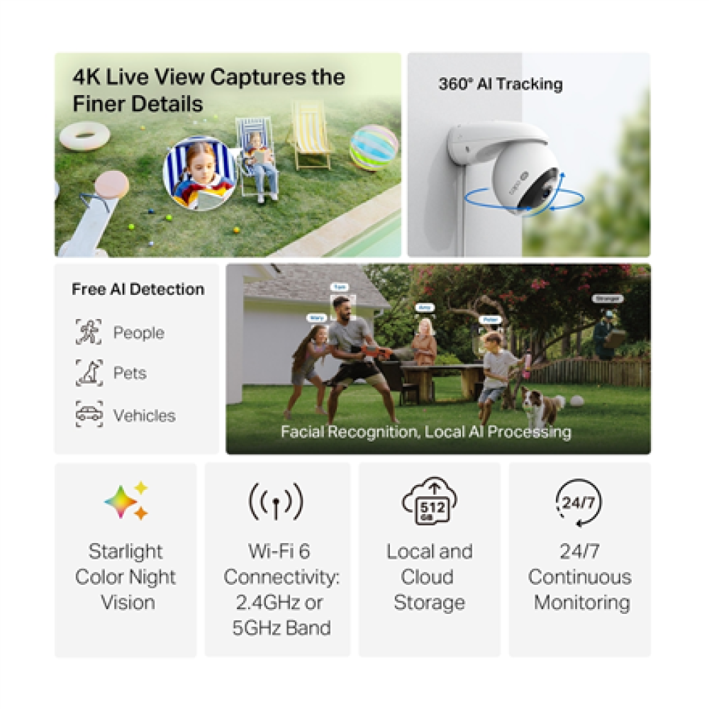 TP-LINK Pan/Tilt Security Wi-Fi Camera , Tapo C560WS , Dome , 8 MP , 4mm/F1.6 , H.264 , Micro SD, Max. 512 GB