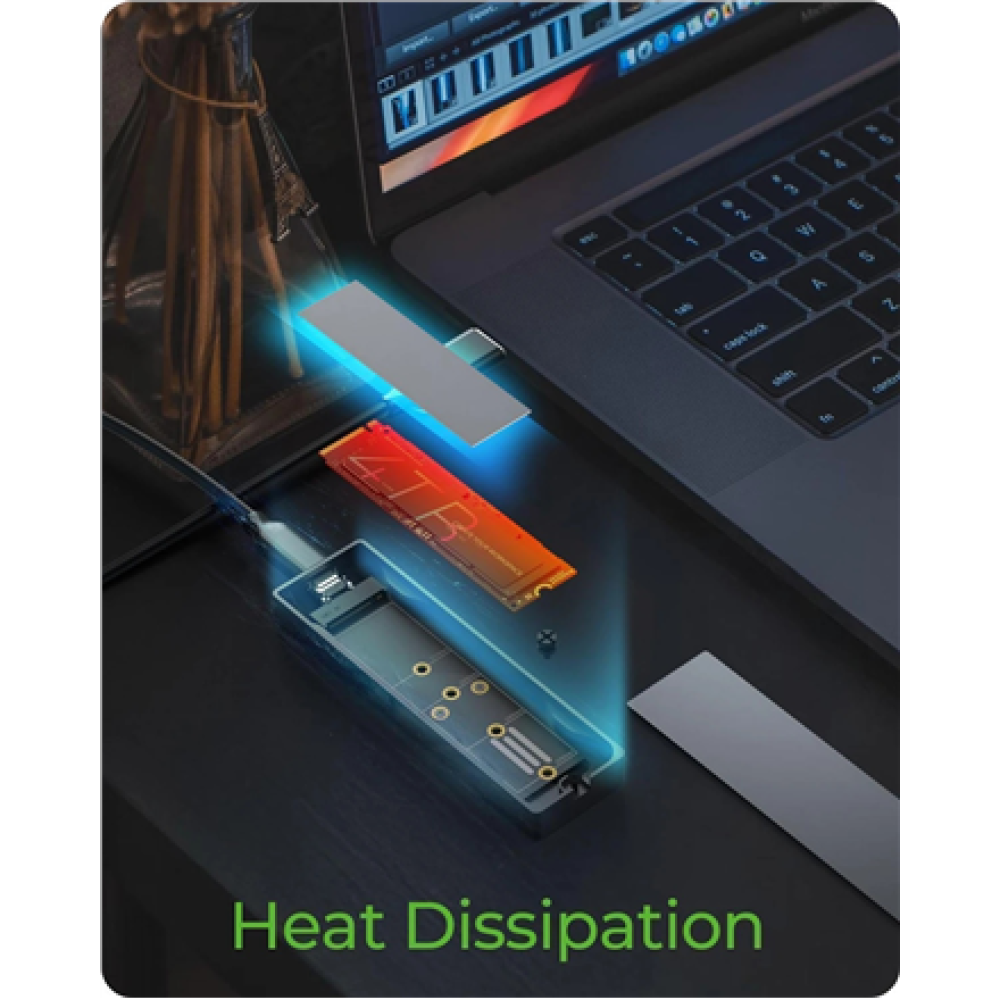 Raidsonic Icy Box M.2 SATA/NVMe SSD Enclosure with USB 3.2 Gen 2 Type-C and RGB light , Warranty IB-1826MCL-CU31 month(s)