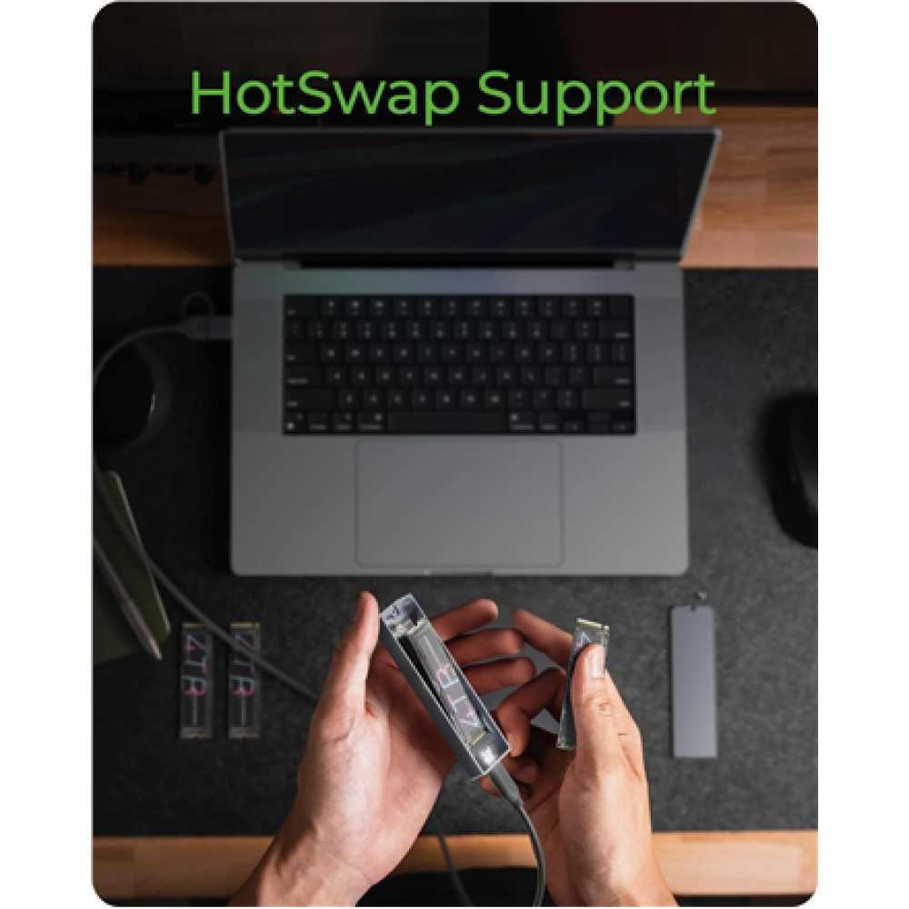 Raidsonic Icy Box M.2 SATA/NVMe SSD Enclosure with USB 3.2 Gen 2 Type-C and RGB light , Warranty IB-1826MCL-CU31 month(s)