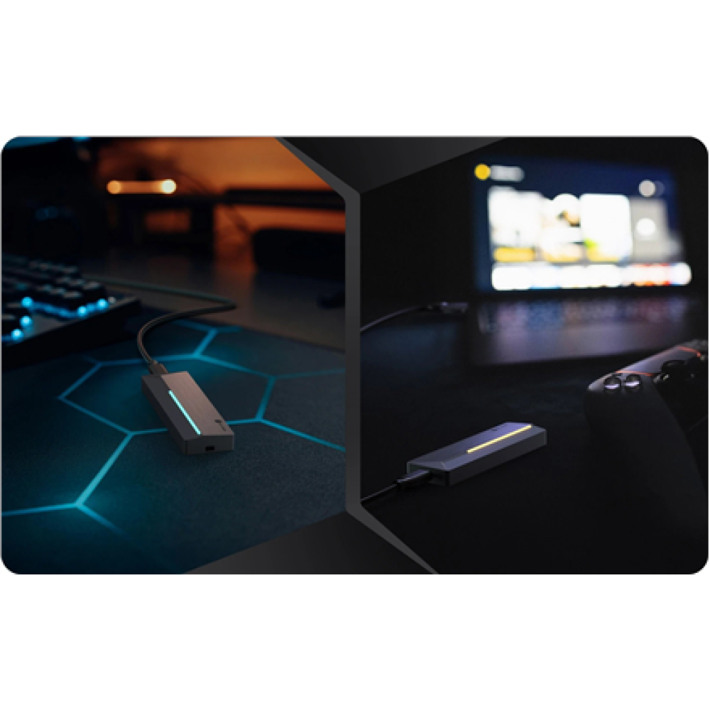 Raidsonic Icy Box M.2 SATA/NVMe SSD Enclosure with USB 3.2 Gen 2 Type-C and RGB light , Warranty IB-1826MCL-CU31 month(s)