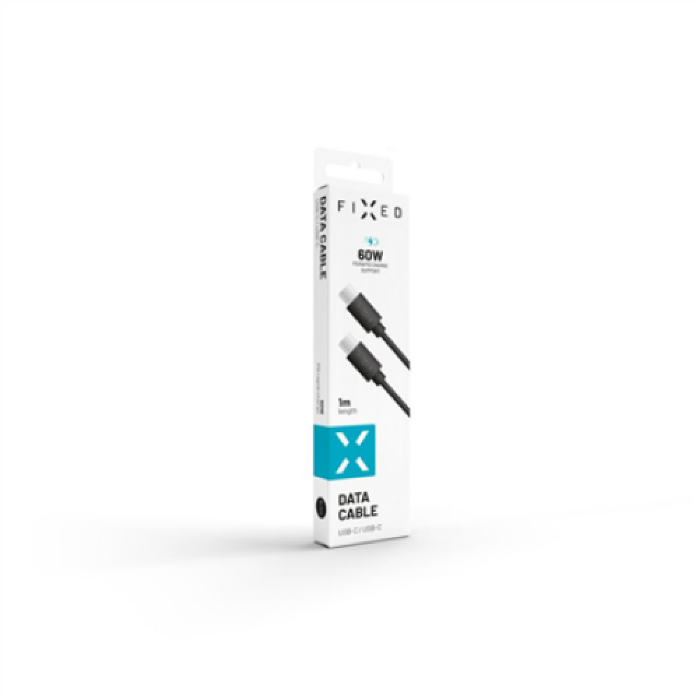Fixed , Data And Charging Cable With USB-C/USB-C Connectors and PD support , Black