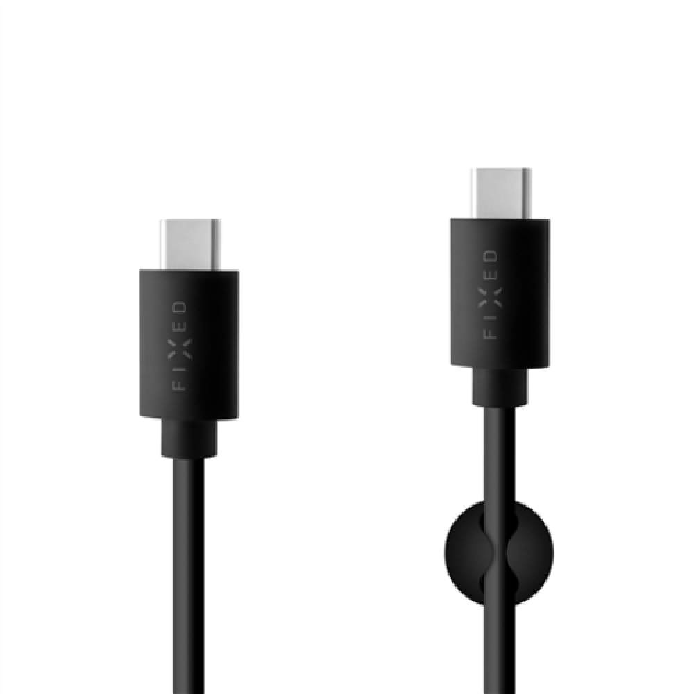 Fixed , Data And Charging Cable With USB-C/USB-C Connectors and PD support , Black
