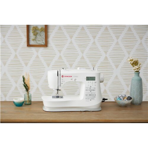 Singer , Sewing Machine , C5955 , Number of stitches 417 , Number of buttonholes 8 , White