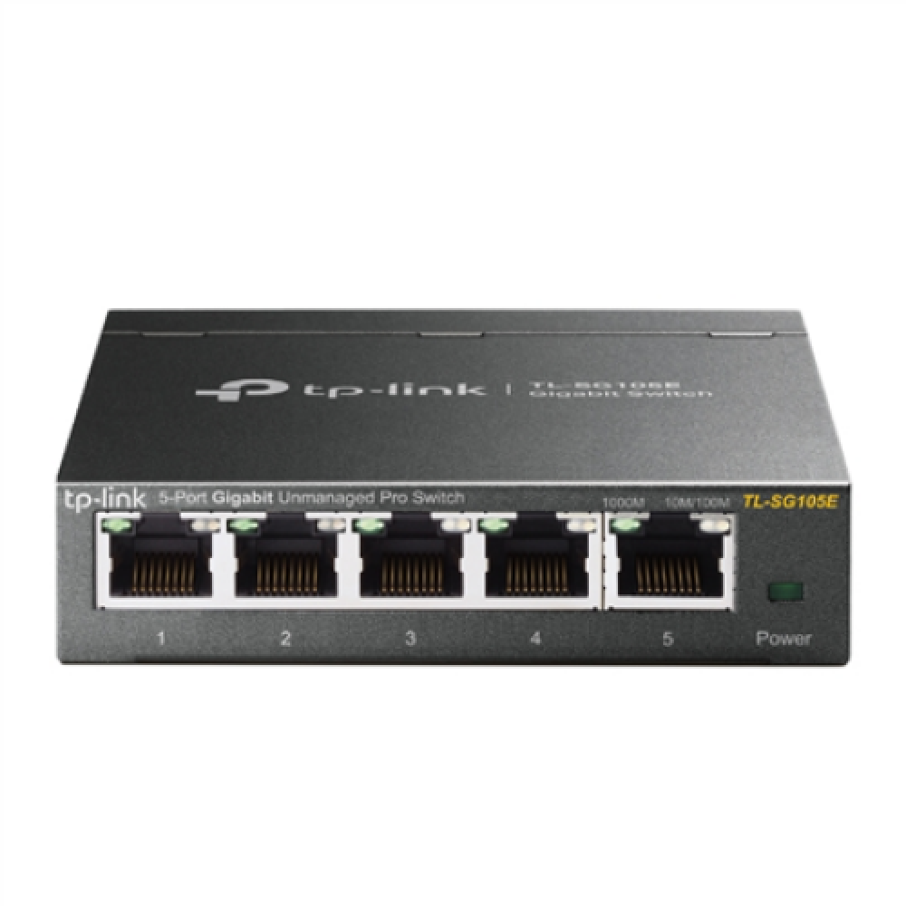 TP-LINK , Switch , TL-SG105E , Web managed , Wall mountable , Gigabit Ethernet (copper) ports quantity 5 , Power supply type External , 36 month(s)