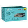 TP-LINK , Switch , TL-SG105E , Web managed , Wall mountable , Gigabit Ethernet (copper) ports quantity 5 , Power supply type External