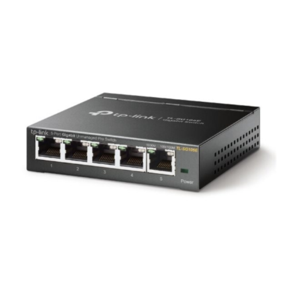 TP-LINK , Switch , TL-SG105E , Web managed , Wall mountable , Gigabit Ethernet (copper) ports quantity 5 , Power supply type External , 36 month(s)
