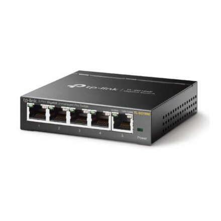 TP-LINK , Switch , TL-SG105E , Web managed , Wall mountable , Gigabit Ethernet (copper) ports quantity 5 , Power supply type External