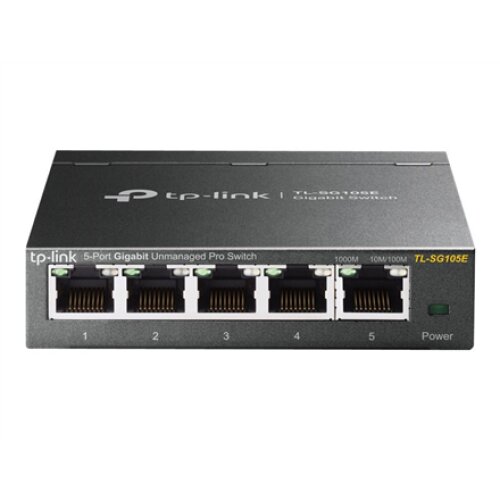TP-LINK , Switch , TL-SG105E , Web managed , Wall mountable , Gigabit Ethernet (copper) ports quantity 5 , Power supply type External