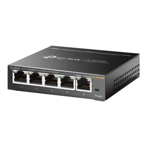 TP-LINK , Switch , TL-SG105E , Web managed , Wall mountable , Gigabit Ethernet (copper) ports quantity 5 , Power supply type External