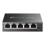 TP-LINK , Switch , TL-SG105E , Web managed , Wall mountable , Gigabit Ethernet (copper) ports quantity 5 , Power supply type External