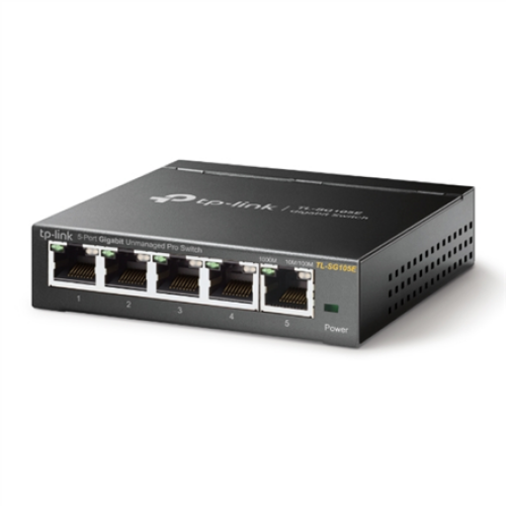 TP-LINK , Switch , TL-SG105E , Web managed , Wall mountable , Gigabit Ethernet (copper) ports quantity 5 , Power supply type External , 36 month(s)