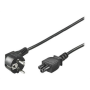 Goobay , Power supply cord (CEE/7/7 to mickey), angled , 68004 , Black