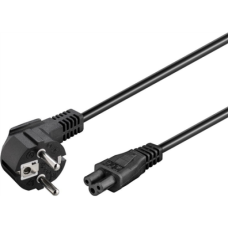 Goobay , Power supply cord (CEE/7/7 to mickey), angled , 68004 , Black