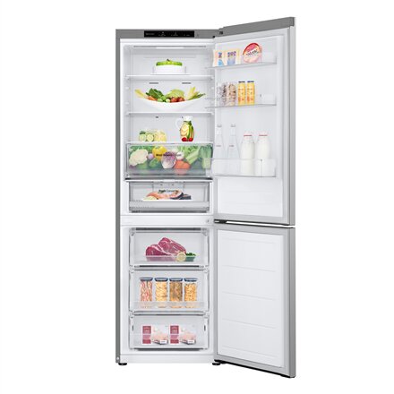 LG Refrigerator , GBV3100EPY , Energy efficiency class E , Free standing , Combi , Height 186 cm , No Frost system , Fridge net capacity 234 L , Freezer net capacity 110 L , 35 dB , Grey