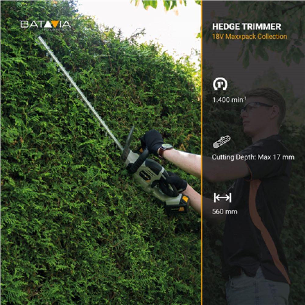 Batavia B.V. 18V Cordless Hedge Trimmer 560mm , Trimmer