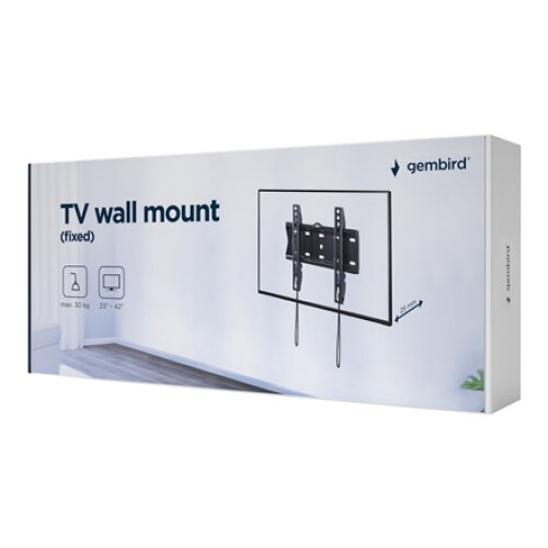 Gembird , Wall mount , WM-42F-01 , Fixed , 23-42 , Black