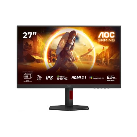 AOC , U27G4R , 27 , Fast IPS , UHD , 16:9 , 120 Hz , 1 ms , 3840 x 2160 pixels , 400 cd/m² , HDMI ports quantity 2 , Black