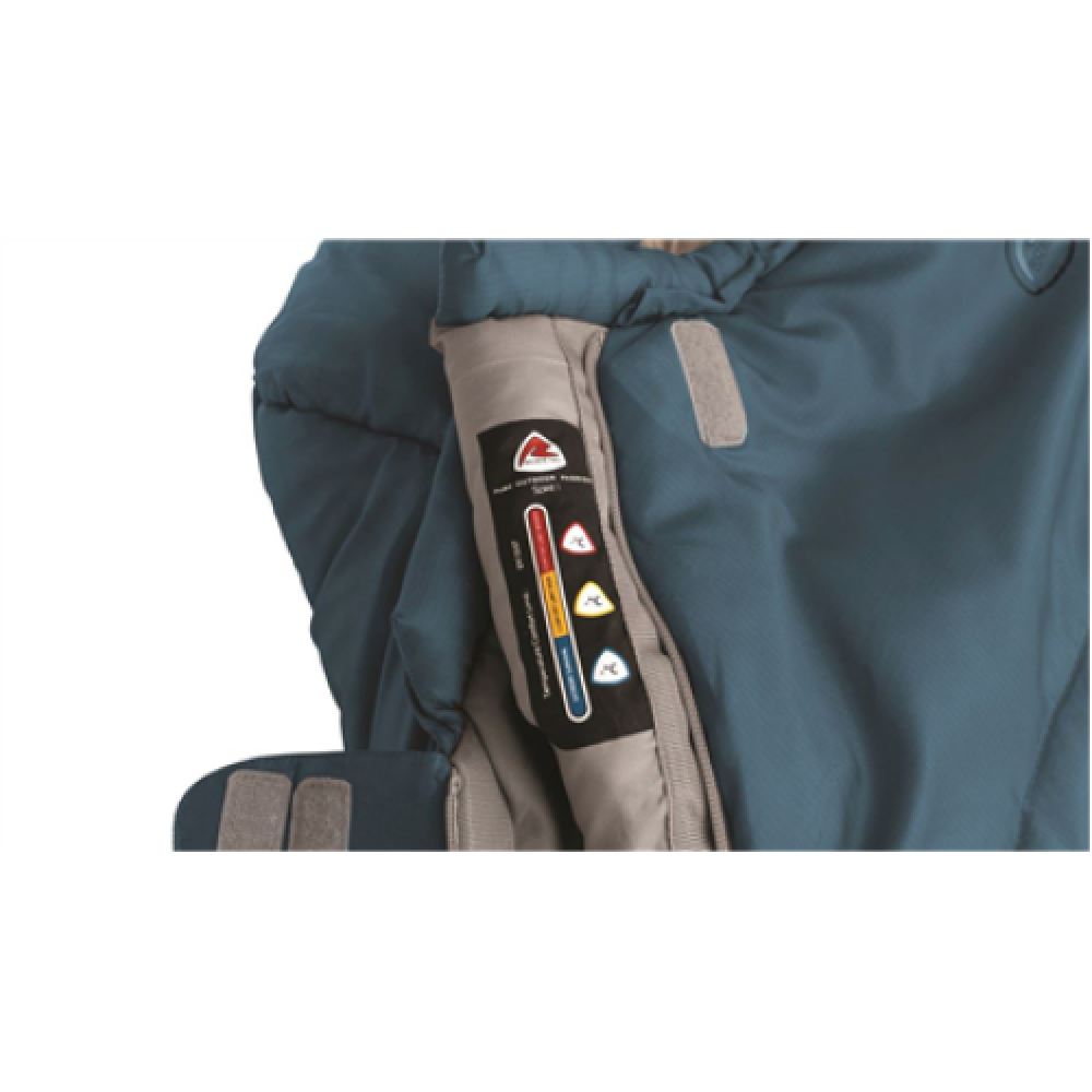 Robens , Spire II R , Sleeping Bag , 220 x 80 x 50 cm , -21/4 °C , 2 way open - YKK Auto lock , Ocean Blue