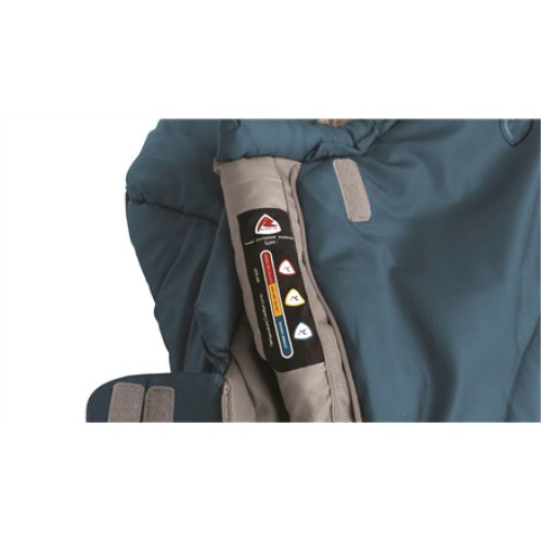 Robens , Spire II R , Sleeping Bag , 220 x 80 x 50 cm , -21/4 °C , 2 way open - YKK Auto lock , Ocean Blue