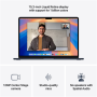 Apple MacBook , Air , Midnight , 15 , 2880 x 1864 pixels , Apple M4 , 16 GB , Solid-state drive capacity 256 GB , Apple M4 chip 10-core CPU/10-core GPU , macOS , 802.11ax , Bluetooth version 5.0 , Keyboard language Russian , Keyboard backlit , Warranty 12