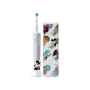 Oral-B , Vitality PRO Kids Disney 100 , Electric Toothbrush with Travel Case , Rechargeable , For kids , Number of brush heads included 1 , Number of teeth brushing modes 2 , White