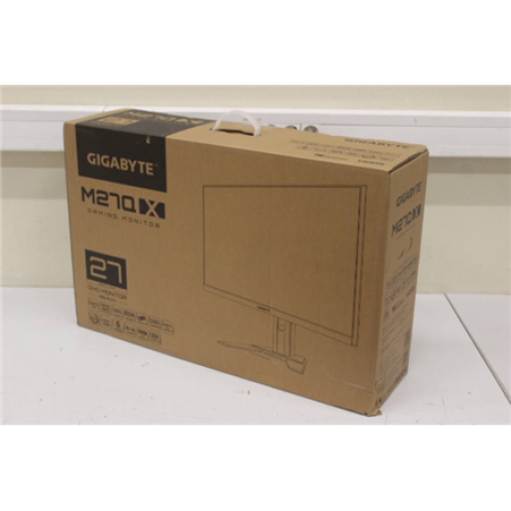 SALE OUT. Gigabyte Gaming Monitor M27Q X-EU 27 IPS QHD 2‎‎560 x 1440 pixels 1 ms 350 cd/m² Black DAMAGED PACKAGING, MARKS ON FRAME HDMI ports quantity 2 240 Hz