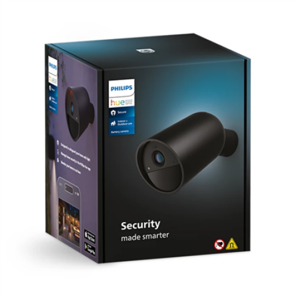 Philips Hue , Secure Battery Camera , Bullet , IP65 , Black