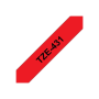 Brother , TZE-431 Laminated Tape , Black on Red , TZe , 8 m , 1.2 cm