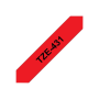 Brother , TZE-431 Laminated Tape , Black on Red , TZe , 8 m , 1.2 cm