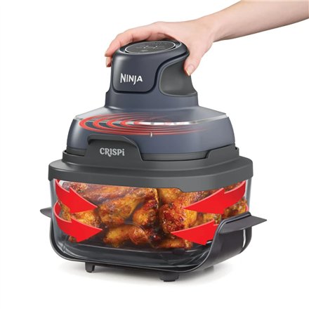 NINJA , 4-in-1 Portable Glass Air Fryer , FN101EUGY Crispi , Power 1700 W , Capacity 3.8 L , Blue/Black