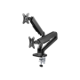 Goobay Desk Mount , Double Monitor Mount with Gas Spring , Swivel, Tilt, Rotation , 17-32 , Maximum weight (capacity) 9 kg , Black