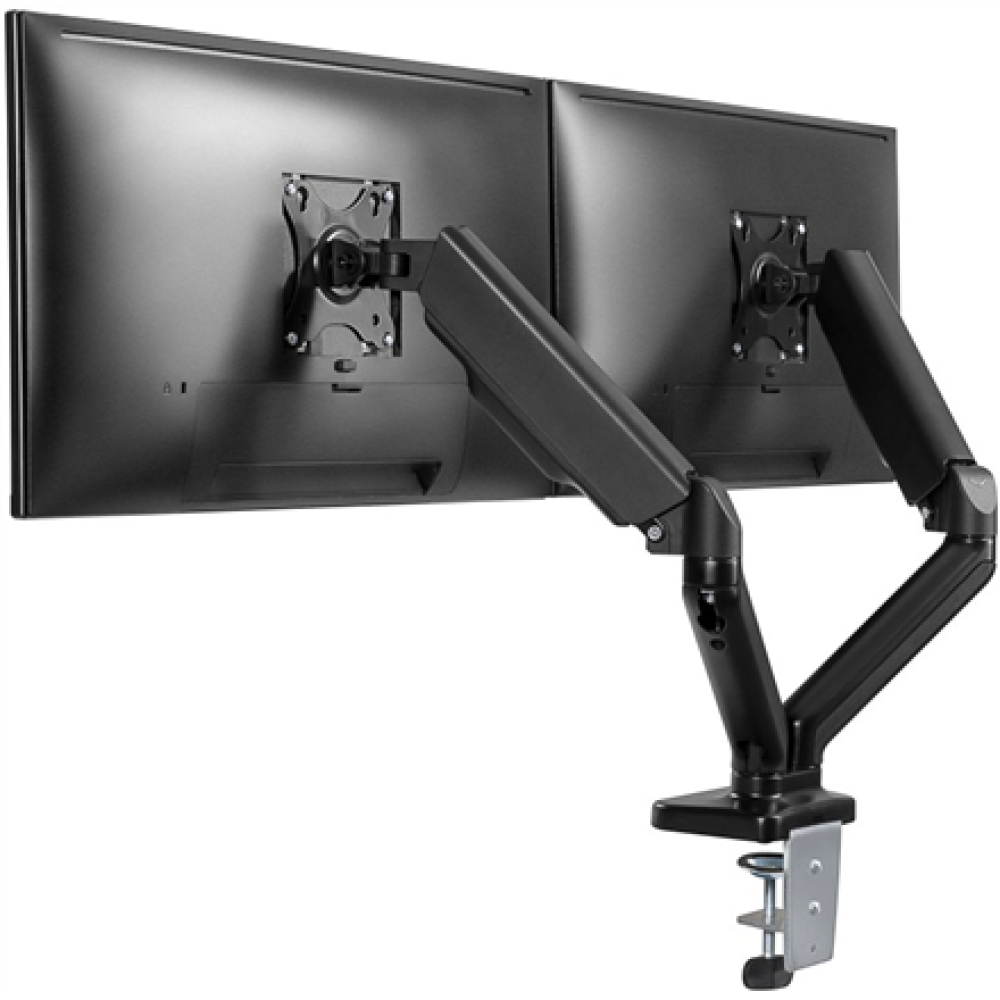 Goobay Desk Mount , Double Monitor Mount with Gas Spring , Swivel, Tilt, Rotation , 17-32 , Maximum weight (capacity) 9 kg , Black
