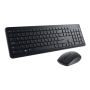 Dell , Keyboard and Mouse , KM3322W , Keyboard and Mouse Set , Wireless , Batteries included , US , Black , Wireless connection
