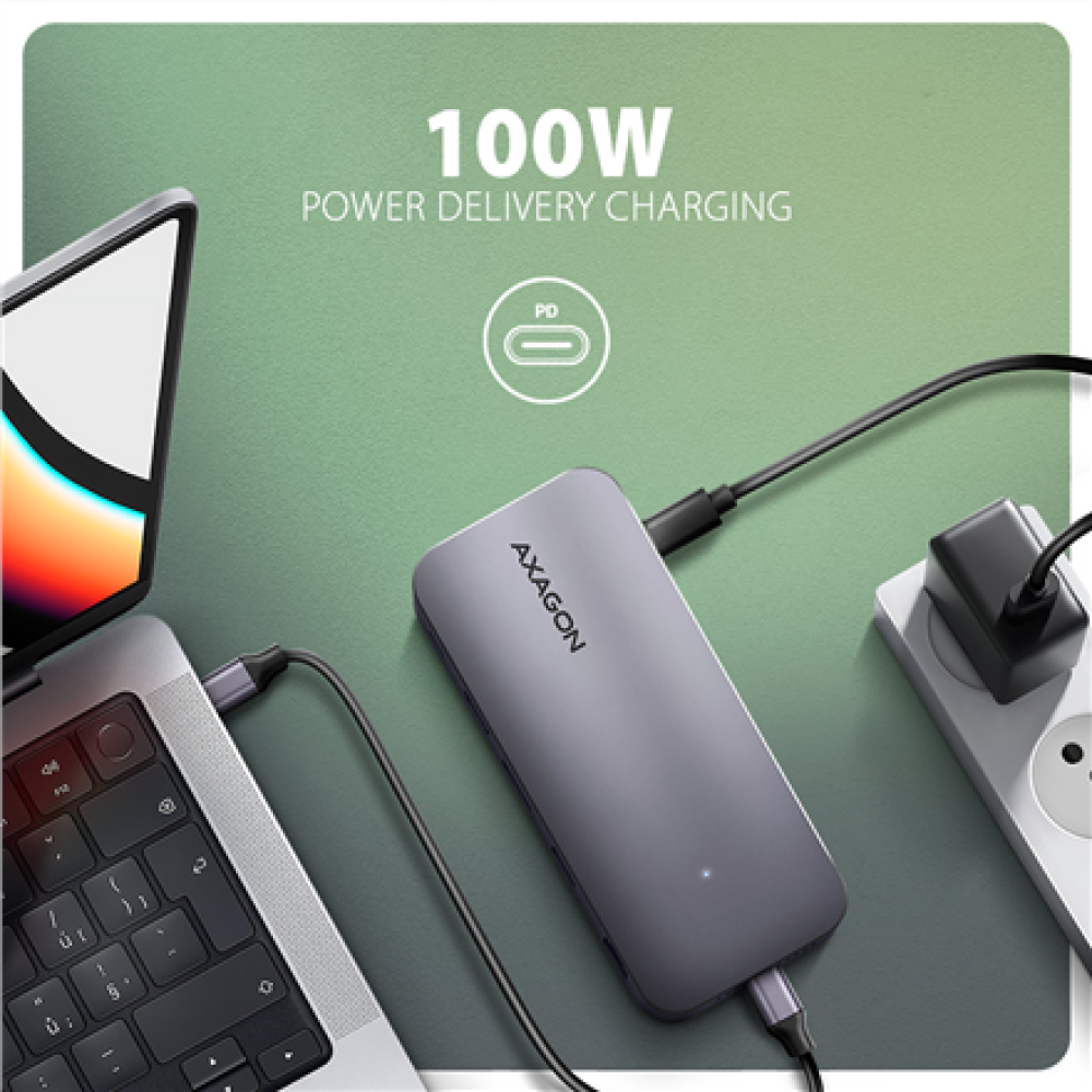 AXAGON USB-C 10Gbps GEN2COMBO 12in1 Hub , HMC-12GM2