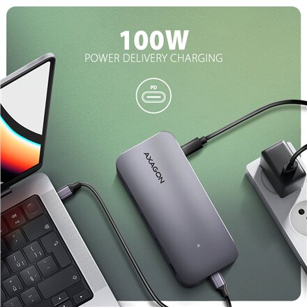 AXAGON USB-C 10Gbps GEN2COMBO 12in1 Hub , HMC-12GM2