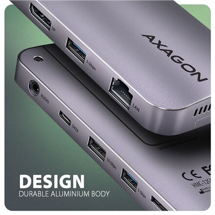 AXAGON USB-C 10Gbps GEN2COMBO 12in1 Hub , HMC-12GM2