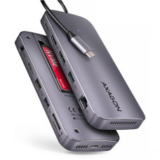 AXAGON USB-C 10Gbps GEN2COMBO 12in1 Hub , HMC-12GM2