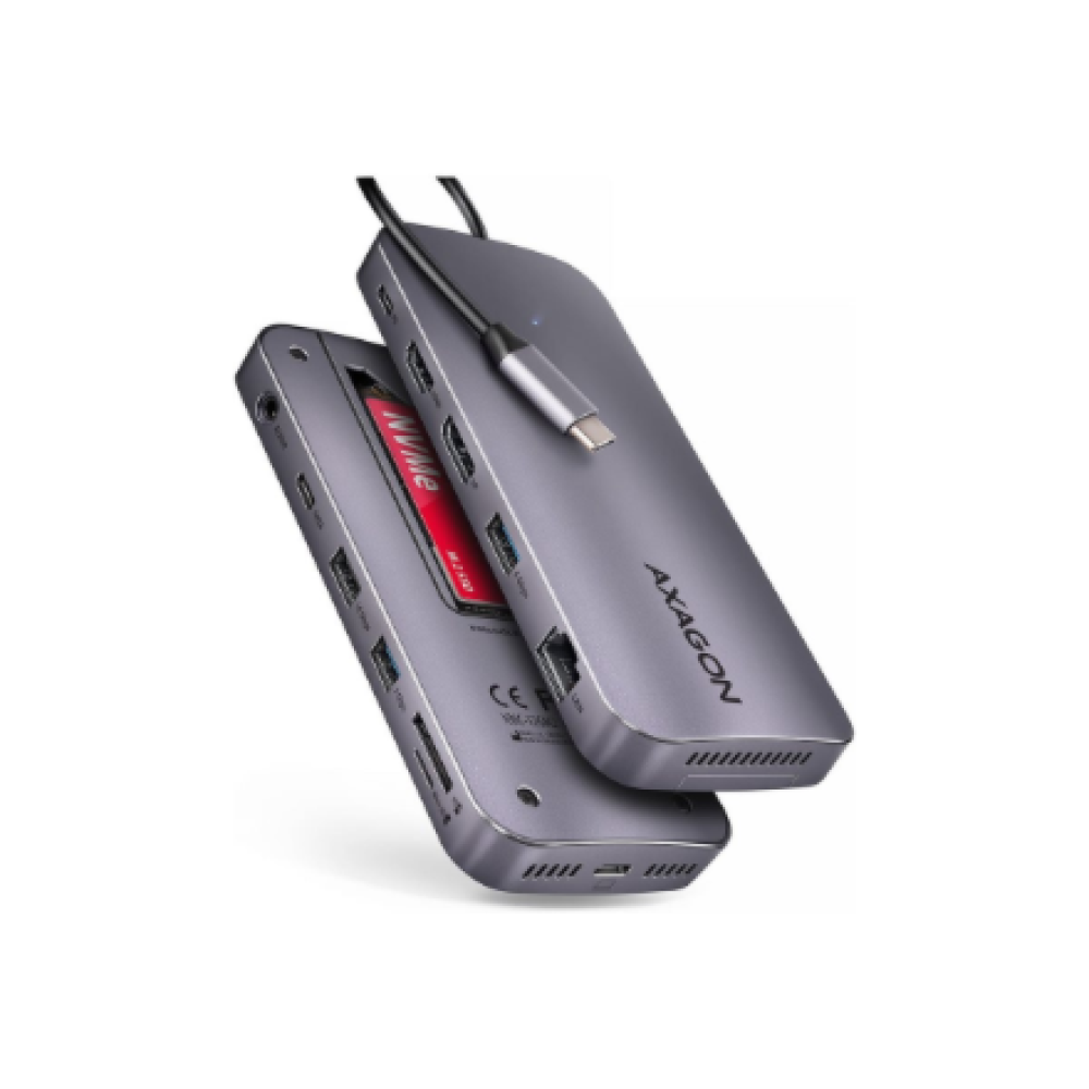 AXAGON USB-C 10Gbps GEN2COMBO 12in1 Hub , HMC-12GM2