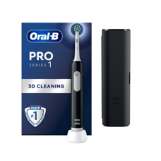 Oral-B Electric Toothbrush with Travel Case , Pro Series 1 , Rechargeable , For adults , Number of brush heads included 1 , Number of teeth brushing modes 3 , Black