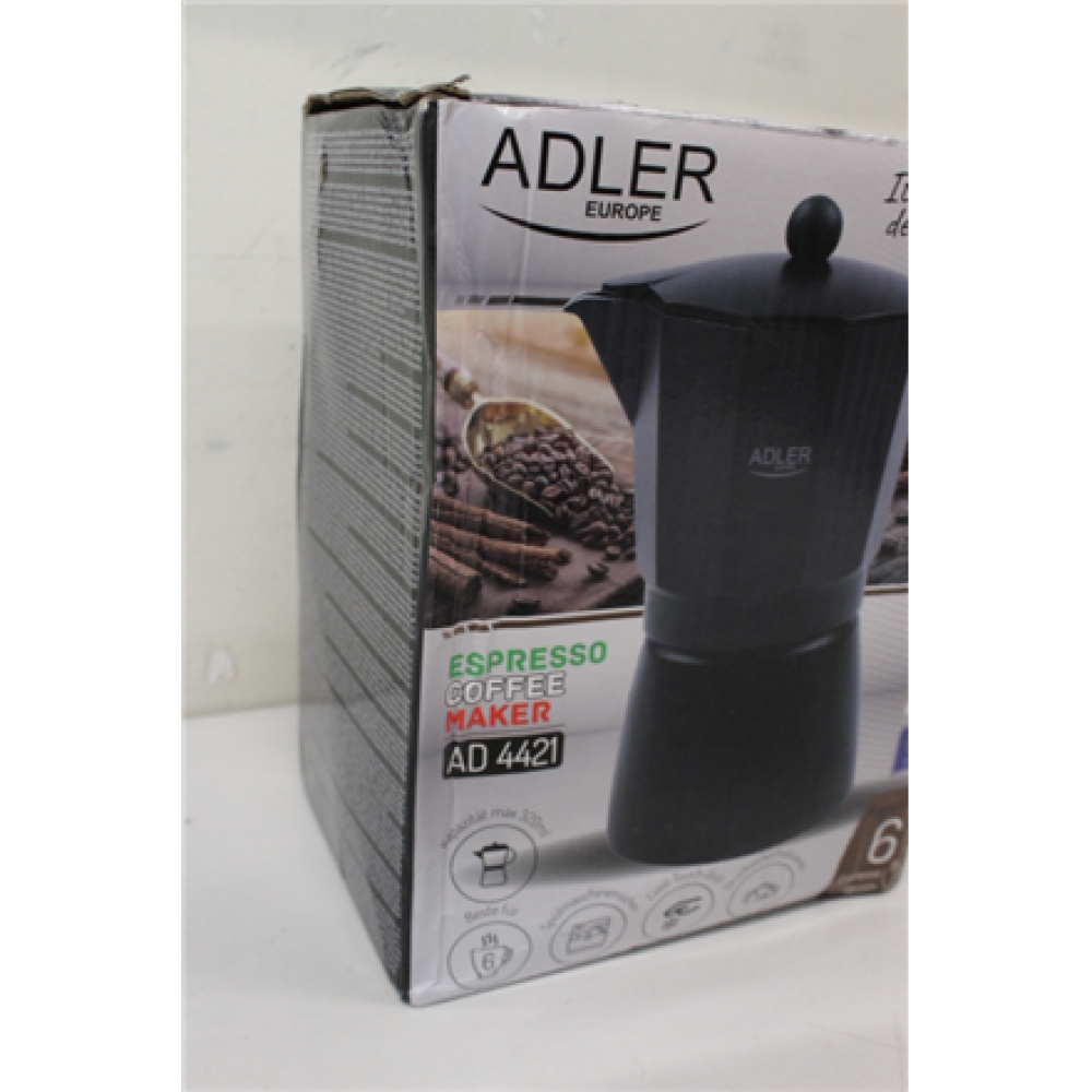 SALE OUT. Adler AD 4421 Espresso coffee maker, 320ml, Black , Adler , Espresso Coffee Maker , AD 4421 , Black , DAMAGED PACKAGING
