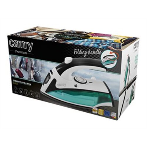 Camry , CR 5024 , Steam Travel iron , 840 W , Water tank capacity 40 ml , White/green/black