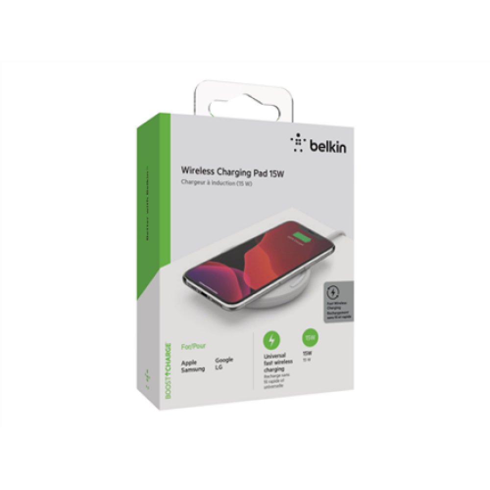 Belkin , BOOST CHARGE , Wireless Charging Pad 15W + QC 3.0 24W Wall Charger