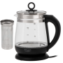 Adler Kettle , AD 1299 , Electric , 2200 W , 1.5 L , Glass , 360° rotational base , Black
