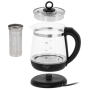 Adler Kettle , AD 1299 , Electric , 2200 W , 1.5 L , Glass , 360° rotational base , Black