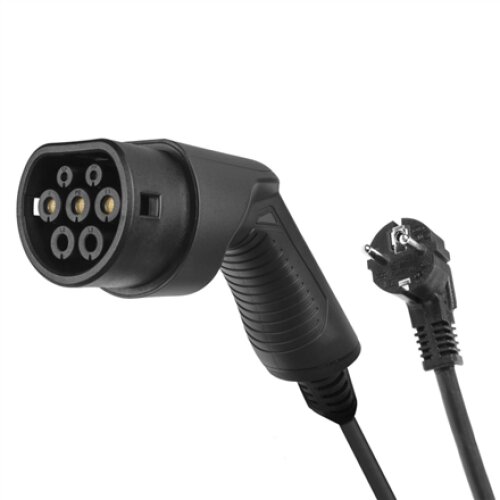 Green Cell , EV16 , GC EV PowerCable 3.6kW Schuko Type 2 mobile charger for charging electric cars and Plug-In hybrids , 3.6 kW , 10/16 A , 6.5 m , Black