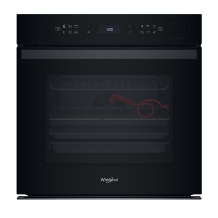 Whirlpool Oven , WOI6A8FPT1SBA , 73 L , Electric , Pyrolytic/Hydrolytic , Electronic , Steam function , Convection , Height 59.7 cm , Width 59.5 cm , Black