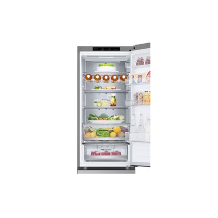 LG Refrigerator , GBV5240DPY , Energy efficiency class D , Free standing , Combi , Height 203 cm , No Frost system , Fridge net capacity 277 L , Freezer net capacity 110 L , Display , 35 dB , Grey