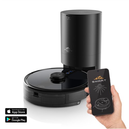 ETA , Robot Vacuum Cleaner , Master 2 PRO ETA622990000 , Wet&Dry , Operating time (max) 230 min , Li-ion , 5200 mAh , Dust capacity 3 L , Black